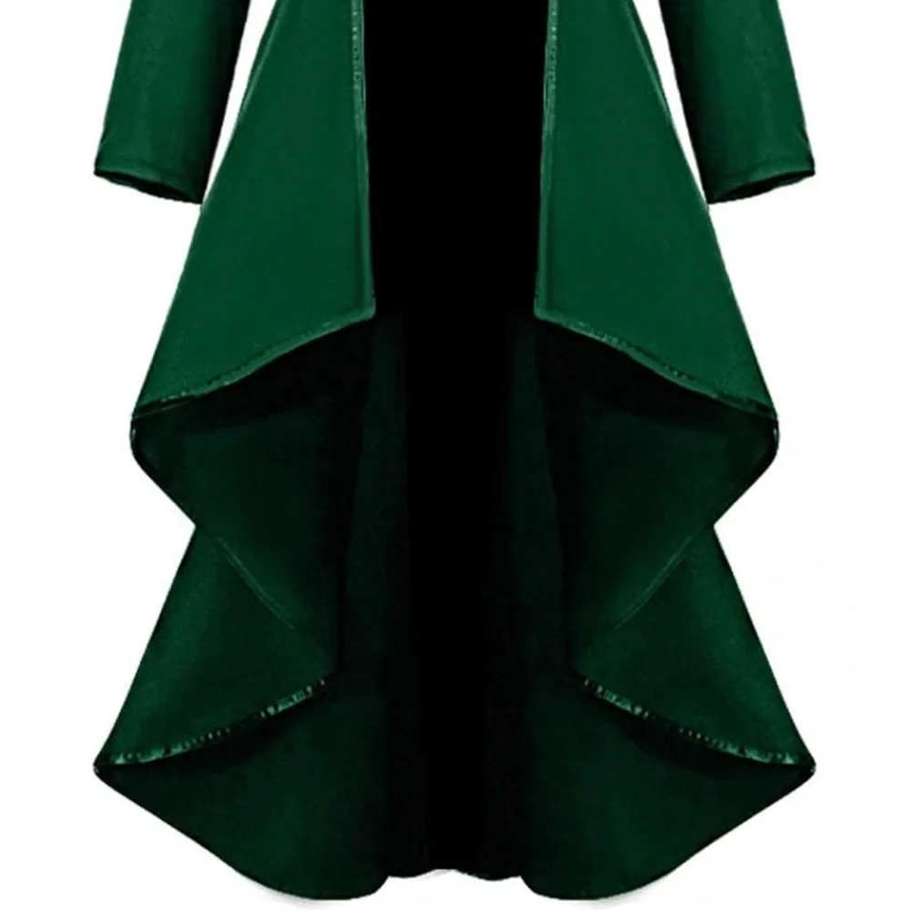 *Halloween Sale - Green Steampunk Ringmaster Tailcoat Costume jacket for Women - Picture 8 of 14